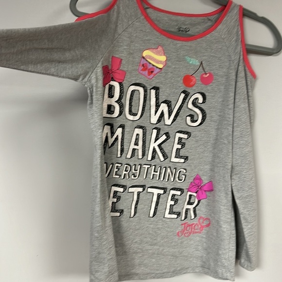 JoJo Siwa Two Pack: hoodie sweatshirt and long peek a boo sleeve tee, size M - Picture 9 of 10